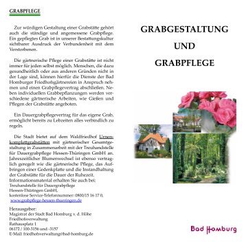 GRABGESTALTUNG UND GRABPFLEGE - Bad-Homburg