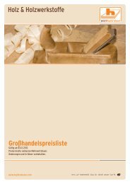 Holz & Holzwerkstoffe Großhandelspreisliste - Hopferwieser AG