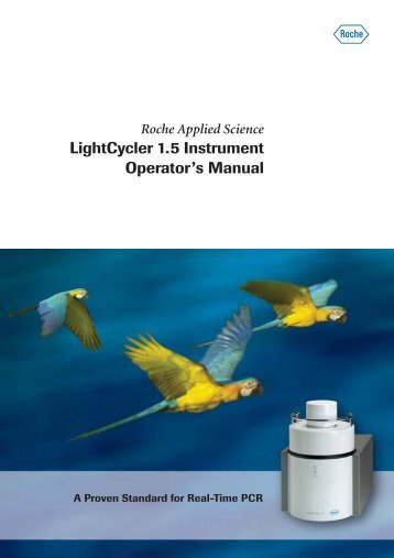 LightCycler 1.5 Instrument Operator's Manual