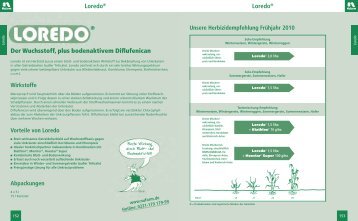 Loredo® Der Wuchsstoff, plus bodenaktivem Diflufenican Loredo®