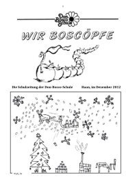 Die Schulzeitung der Don-Bosco-Schule Haan, im Dezember 2012