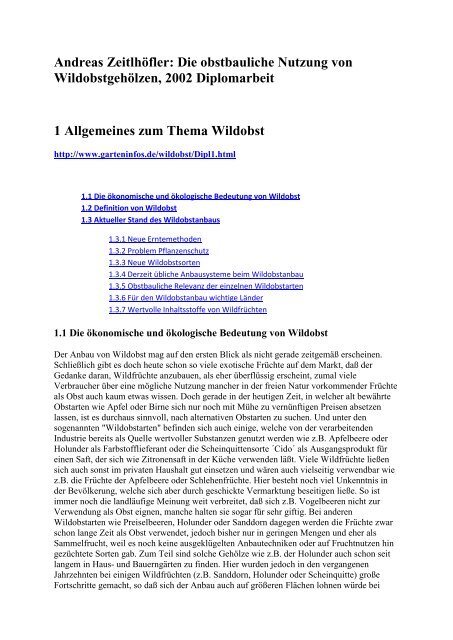 Andreas Zeitlhöfler: Die obstbauliche Nutzung von ...