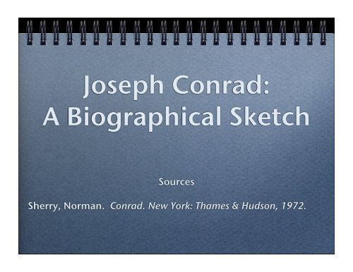 Joseph Conrad: A Biographical Sketch