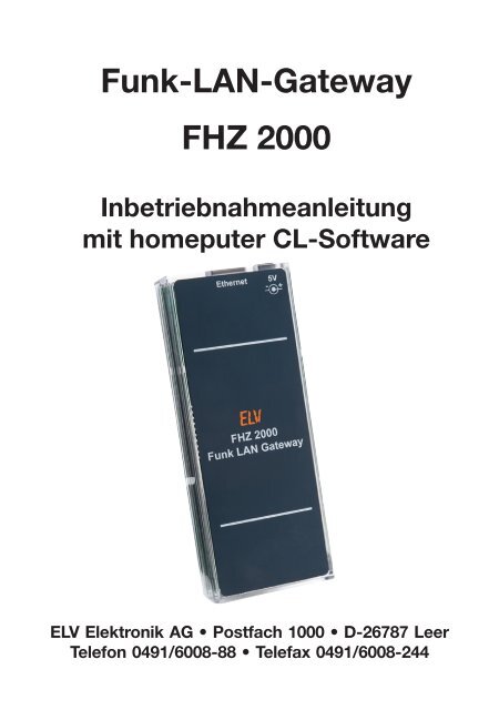Funk-LAN-Gateway FHZ 2000 - ELV