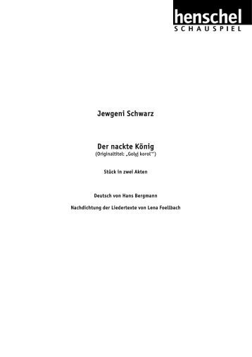 Jewgeni Schwarz Der nackte König - henschel SCHAUSPIEL ...