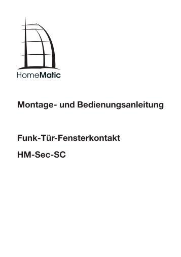 und Bedienungsanleitung Funk-Tür-Fensterkontakt HM-Sec-SC