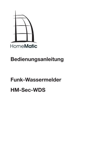 Bedienungsanleitung Funk-Wassermelder HM-Sec-WDS - ELV