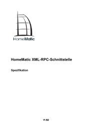 HomeMatic XML-RPC-Schnittstelle Spezifikation - eQ-3