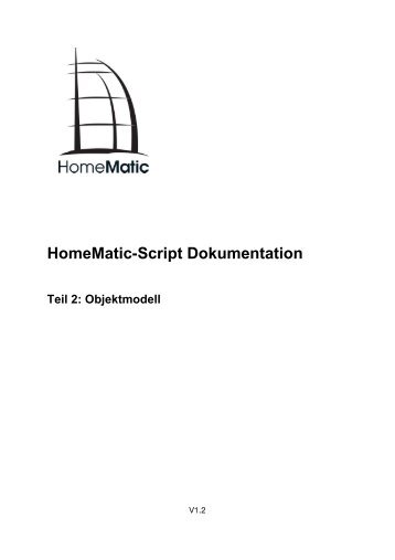 HomeMatic-Script Dokumentation Teil 2: Objektmodell - eQ-3
