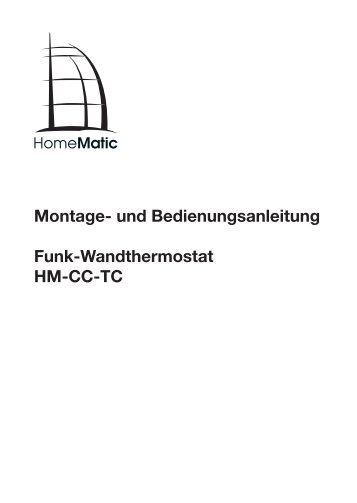 und Bedienungsanleitung Funk-Wandthermostat HM-CC-TC - ELV