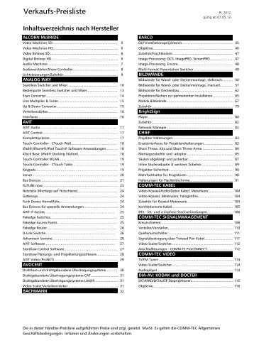 COMM-TEC Haendler-Preisliste_2012_07.05.2012