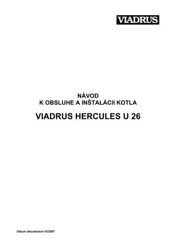 návod k obsluhe a inštalácii kotla viadrus hercules u 26 - Kvok.sk