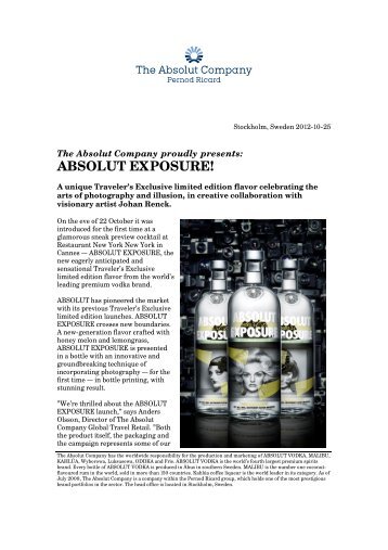 ABSOLUT EXPOSURE! - The Absolut Company