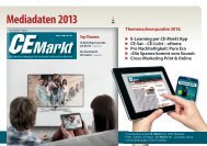 CE-Markt Mediadaten 2013 - CE-Markt Online