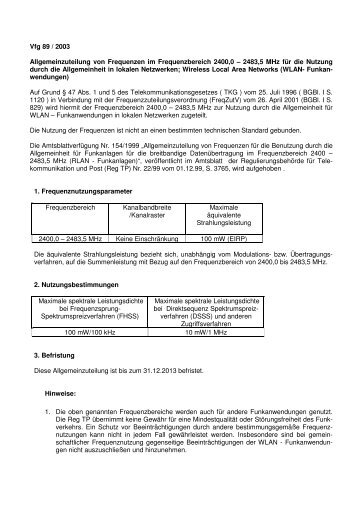 Fundstelle (pdf, 28 KB ) - Bundesnetzagentur