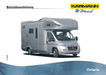 Betriebsanleitung Ontario - bei Karmann Mobil