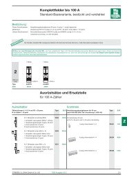 Komplettfelder bis 100 A Ausrüstsätze und Ersatzteile - Striebel & John