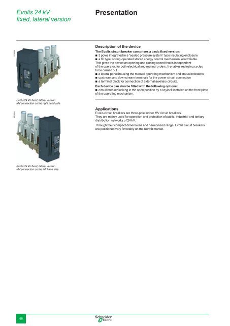 Evolis circuit breakers 24 kV - engineering site - Schneider Electric