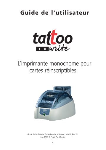 Manuel Utilisateur Tattoo Rewrite - Evolis