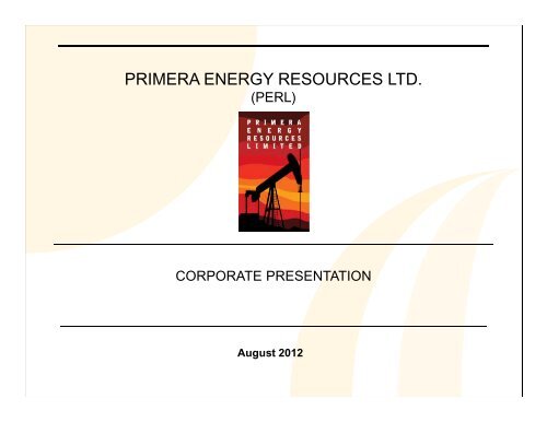 net asset value (nav) - Primera Energy Resources Limited