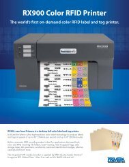 RX900 Color RFID Printer The world's first on ... - Label Printers