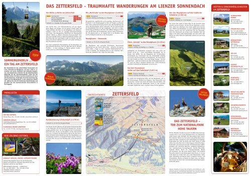 DAS ZETTERSFELD - Lienzer Bergbahnen AG