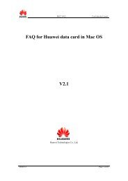 FAQ for Huawei data card in Mac OS V2.1 - StarHub