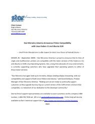 Star Micronics America Announces Printer Compatibility with ... - RSPA