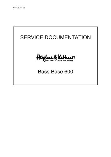 SERVICE DOCUMENTATION Bass Base 600 - ADR SoundSense