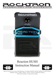 Reaction HUSH Instruction Manual - Rocktron