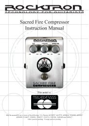 Sacred Fire Compressor Instruction Manual - Rocktron