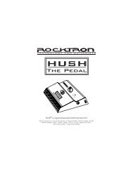 HUSH The Pedal Manual.p65 - Rocktron