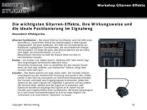 Die wichtigsten Gitarren-Effekte, ihre ... - NEXUS Studios