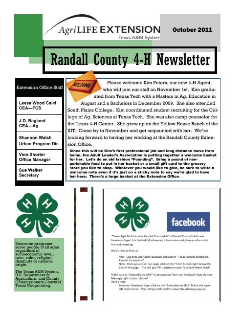 Randall County 4-H Newsletter