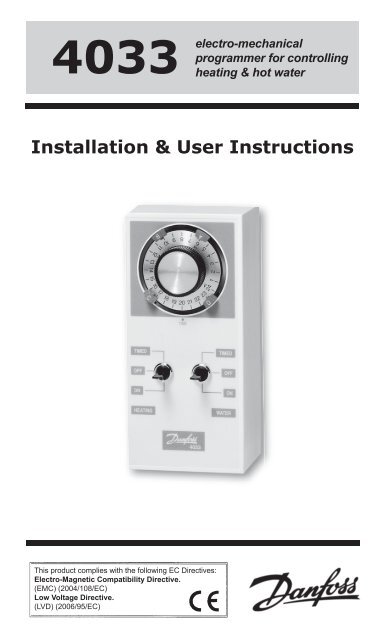 danfoss 4033 manual Installation & user instructions | manualzz. Com.
