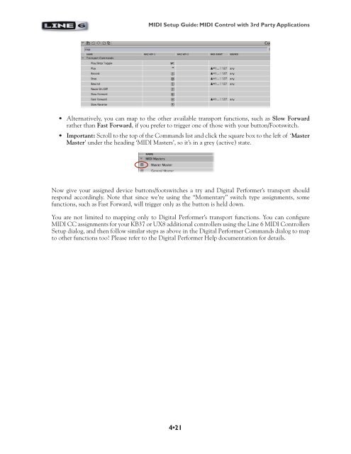 Line 6 PODStudio & TonePort MIDI Setup Guide (Rev 2 ... - Thomann