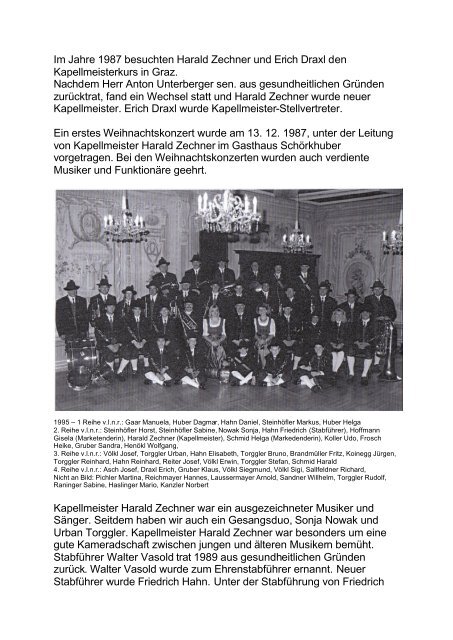 Chronik der Musikkapelle Ardning neu - Musikverein Ardning