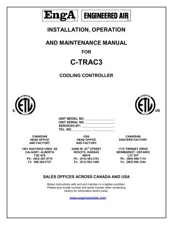 C-TRAC3 Manual - Engineered Air