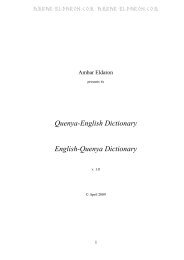 Quenya-English Dictionary English-Quenya ... - Ambar Eldaron