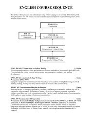 ENGLISH COURSE SEQUENCE - Chaffey College