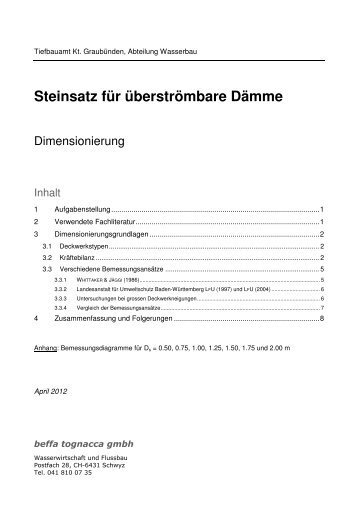 Steinsatz für überströmbare Dämme - fluvial