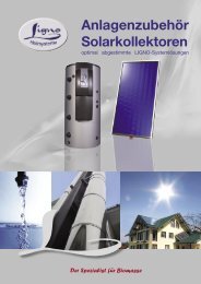 Anlagenzubehör Solarkollektoren - Ligno Heizsysteme