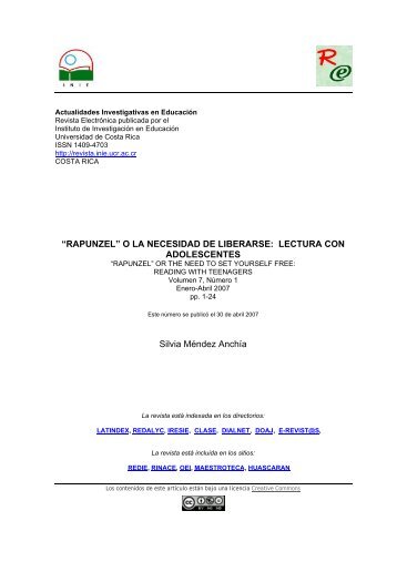 “Rapunzel” o la necesidad de liberarse: Lectura con - Revista ...