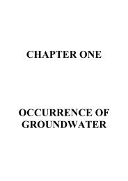 Chapter 1- Occurrence of groundwater