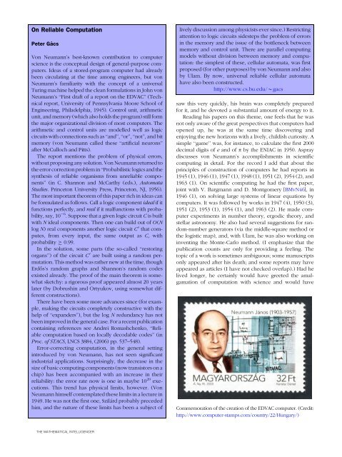 John von Neumann, the Mathematician