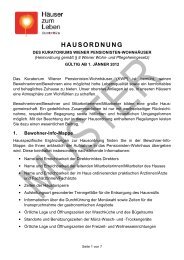 HAUSORDNUNG - Kuratorium Wiener Pensionisten-Wohnhäuser