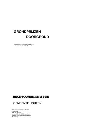 GRONDPRIJZEN DOORGROND - Gemeente Houten