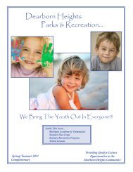 Dearborn Heights Parks & Recreation... - City of Dearborn Heights