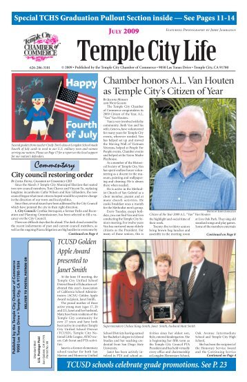 Chamber honors A.L. Van Houten as Temple City's Citizen of Year ...