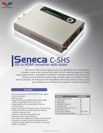 Seneca C-SHS - Avitech International Corporation